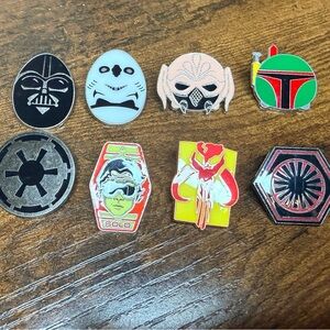 Star Wars Themed Disney Pin Set of 8 Bundle